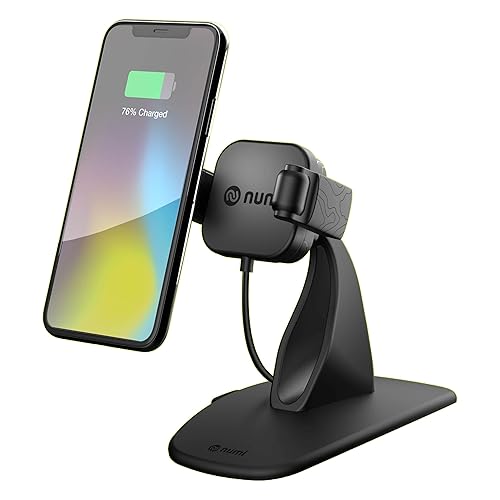 HandStands Numi Air Dock Plus Combo Pack - Wireless Car Phone Mount and Phone Charger with Sticky Pad - 10-Watt Fast Charger - Car Vent Phone Mount