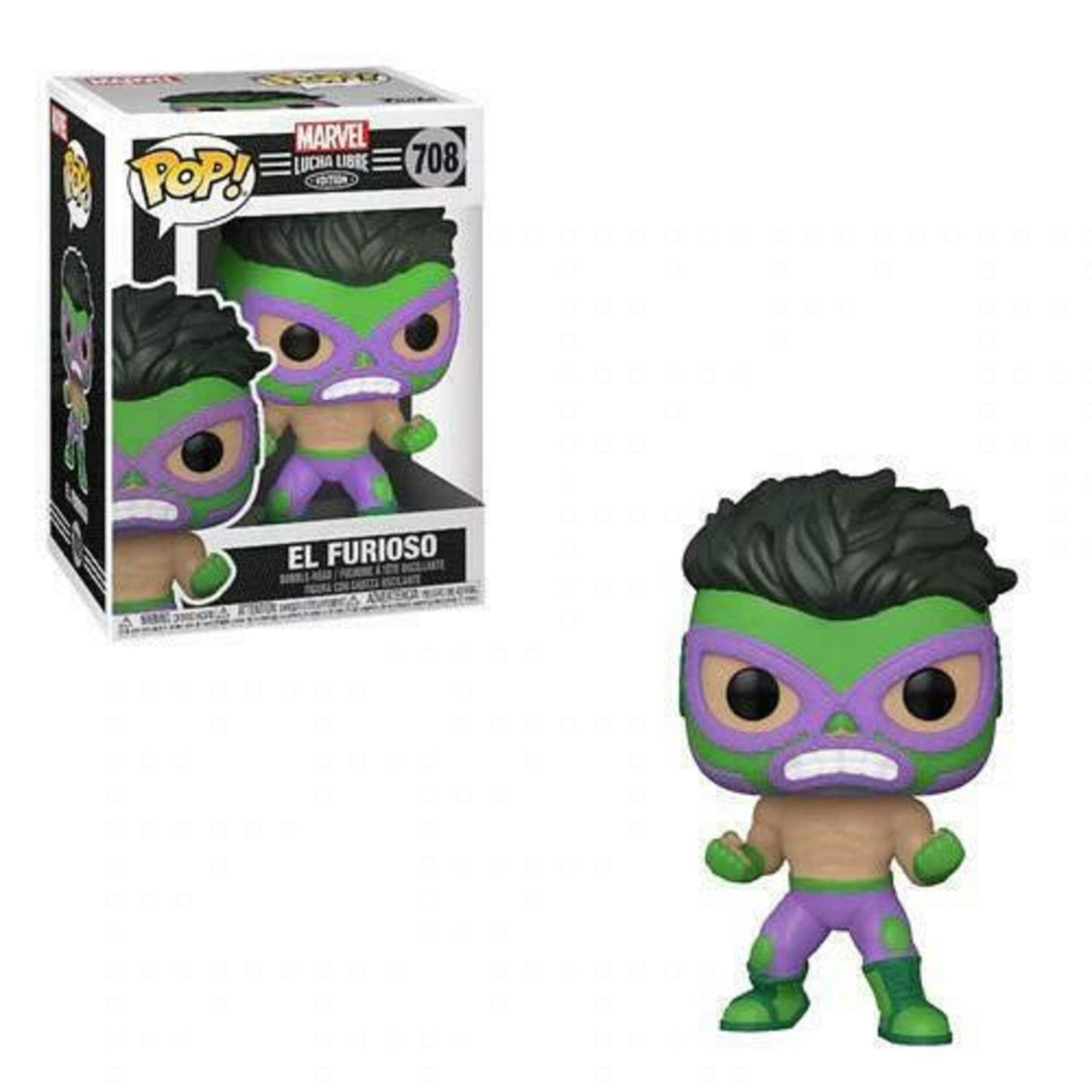 Hulk El Furioso Pop #708 Pop Marvel Luchadores Vinyl Figure (Bundled with EcoTek Protector to Protect Display Box)