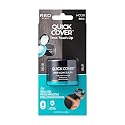 Red by Kiss Quick Cover Hair Concealer, Temporary Root Touch-Up, Precision Gray Coverage, Lightweight & Waterproof, Biotin Infused (Black)
