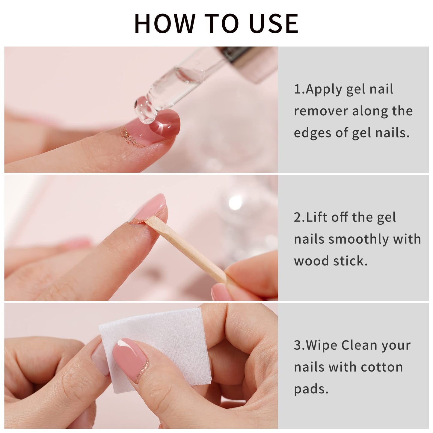 DANNI & TONI Professional Easy Peel Gel Nail Strips Remover 30ml - for Gel Nail Stickers