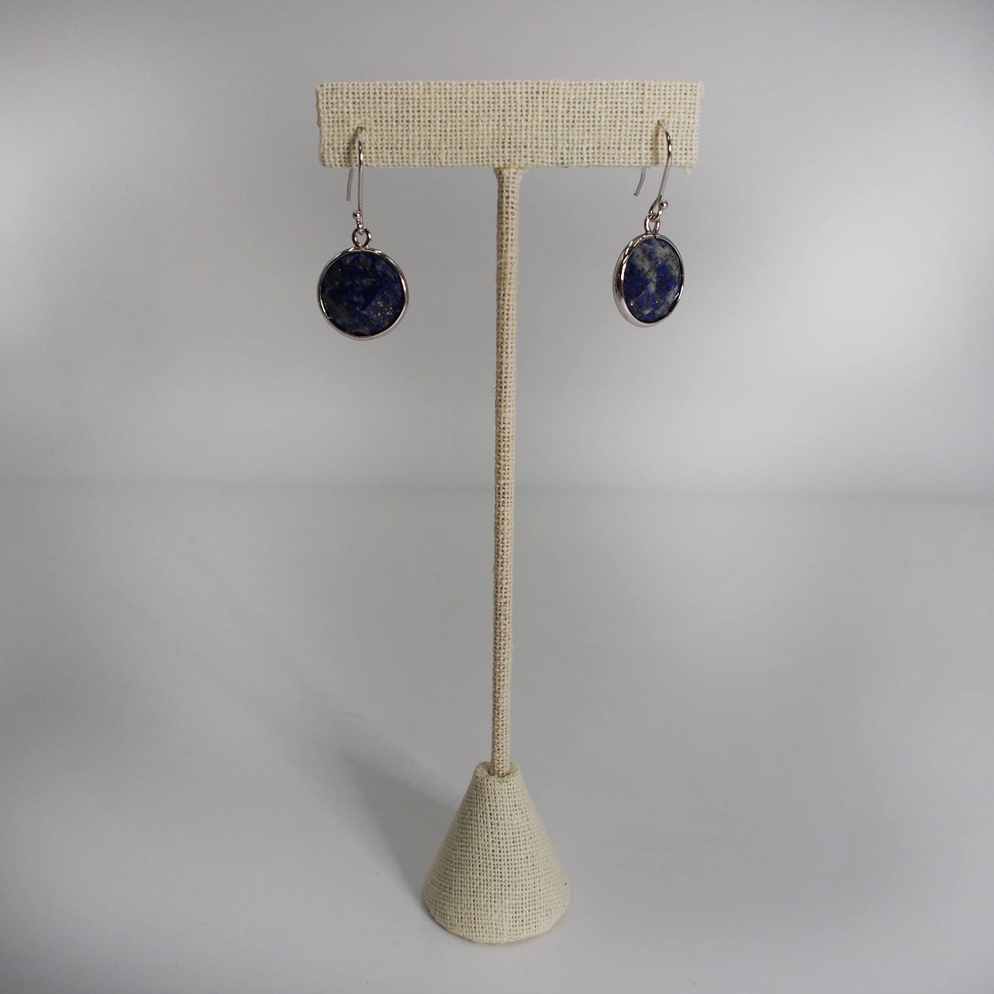 N'ice Packaging - 3Qty Beige Linen 6.75" High Free-Standing Earring T-Stand Display, T Shape Holder for Tradeshow, Home Business, Promotion, or just…