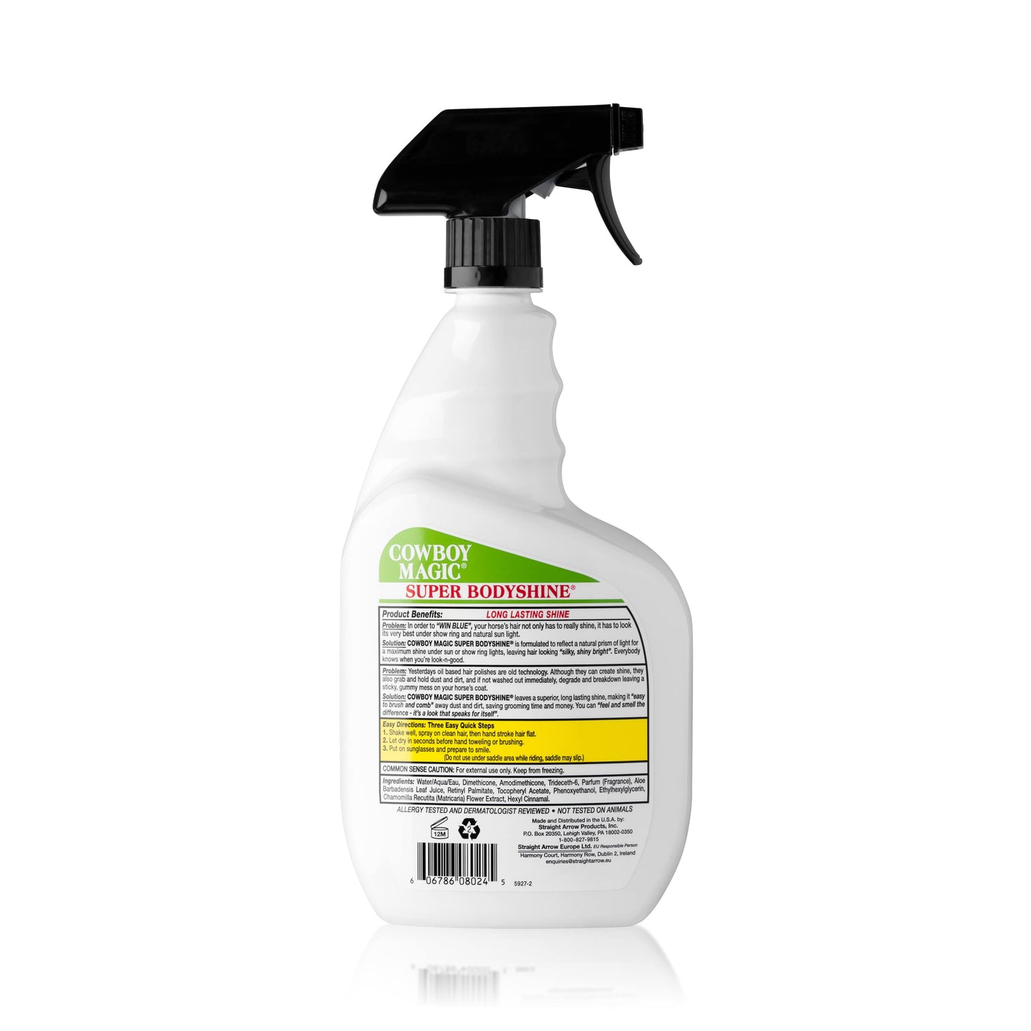 Cowboy Magic 32 fl oz Super Body Shine Spray Detangler Hair No Water Needed