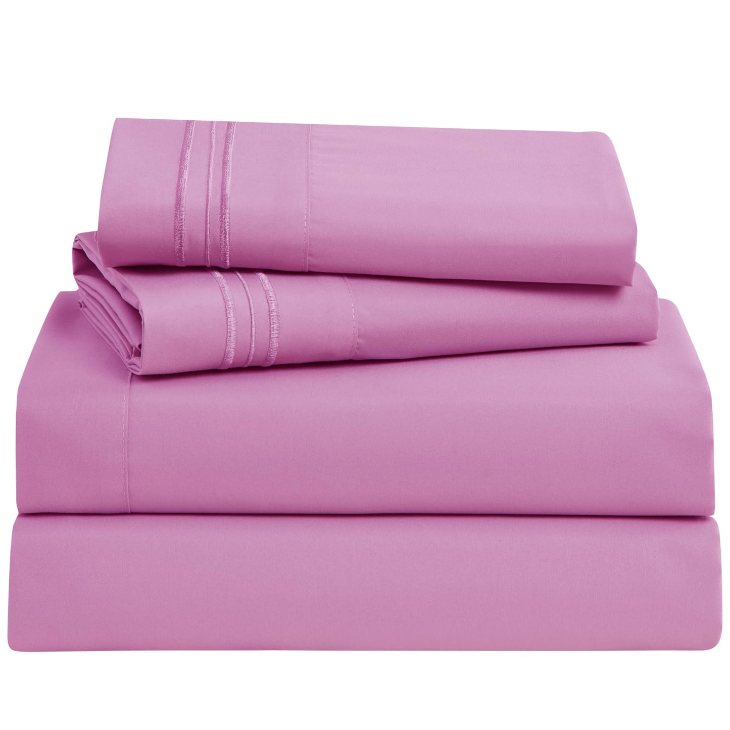 Clara Clark Bed Sheets, Premier 1800 Series 4 Piece Bed Sheet Set, Deep Pocket, Wrinkle, Fade, Stain Resistant, Luxury Soft Bedding Sheets &