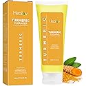 Healov Turmeric Face Wash, Turmeric Clear Skin Liquid Soap - 100% Natural Anti Aging Exfoliating Facial Cleanser for Spots, Clearing Acne Scars, Age