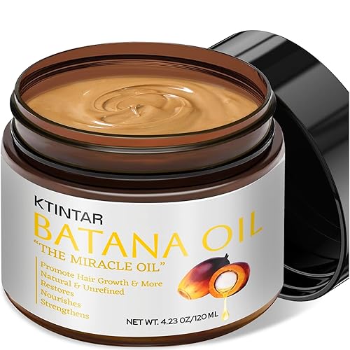 Ktintar 100% Natural Raw Batana Oil for Hair Growth, Unrefined & Organic Dr Sebi Hair Growth Oil From Honduras, Prevents Hair Loss, Eliminates Split