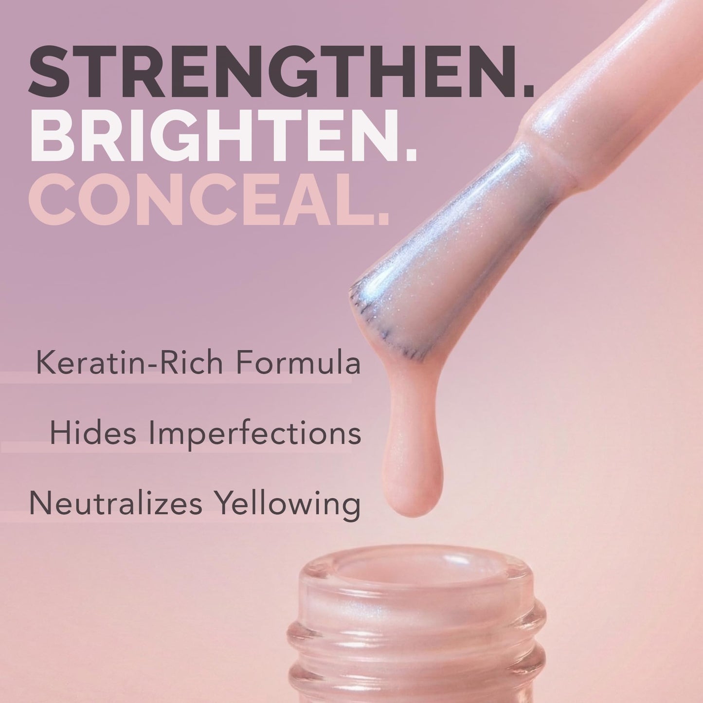 Perfect Formula Perfection Gel Coat - Illuminating Nail Concealer, Brightening Milky Pink Nail Strengthener & Glossy Keratin Treatment, Fills Ridges Beauty and Personal Care Perfect Formula