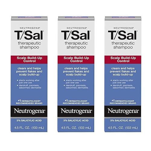 Neutrogena T/Sal Therapeutic Scalp Shampoo for Scalp Build-Up Control with 3% Salicylic Acid, Scalp Treatment for Dandruff, Scalp Psoriasis