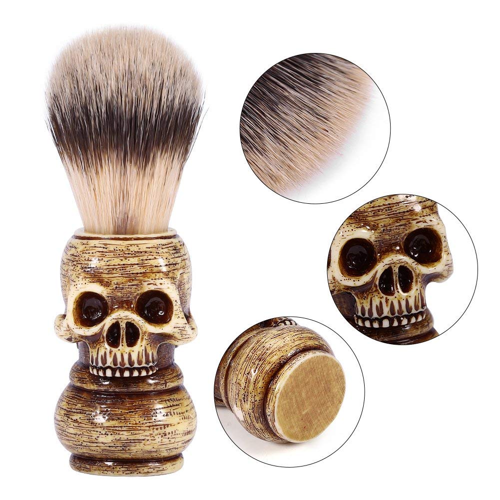 Shaving Brush, Shaving Brush, Men's Beard Shaving Brush, Men's Grooming Tool, Makeup Skull heads, Hair Salon, Beard Shaving Brush for the Hair Salon Beauty and Personal Care Pilipane