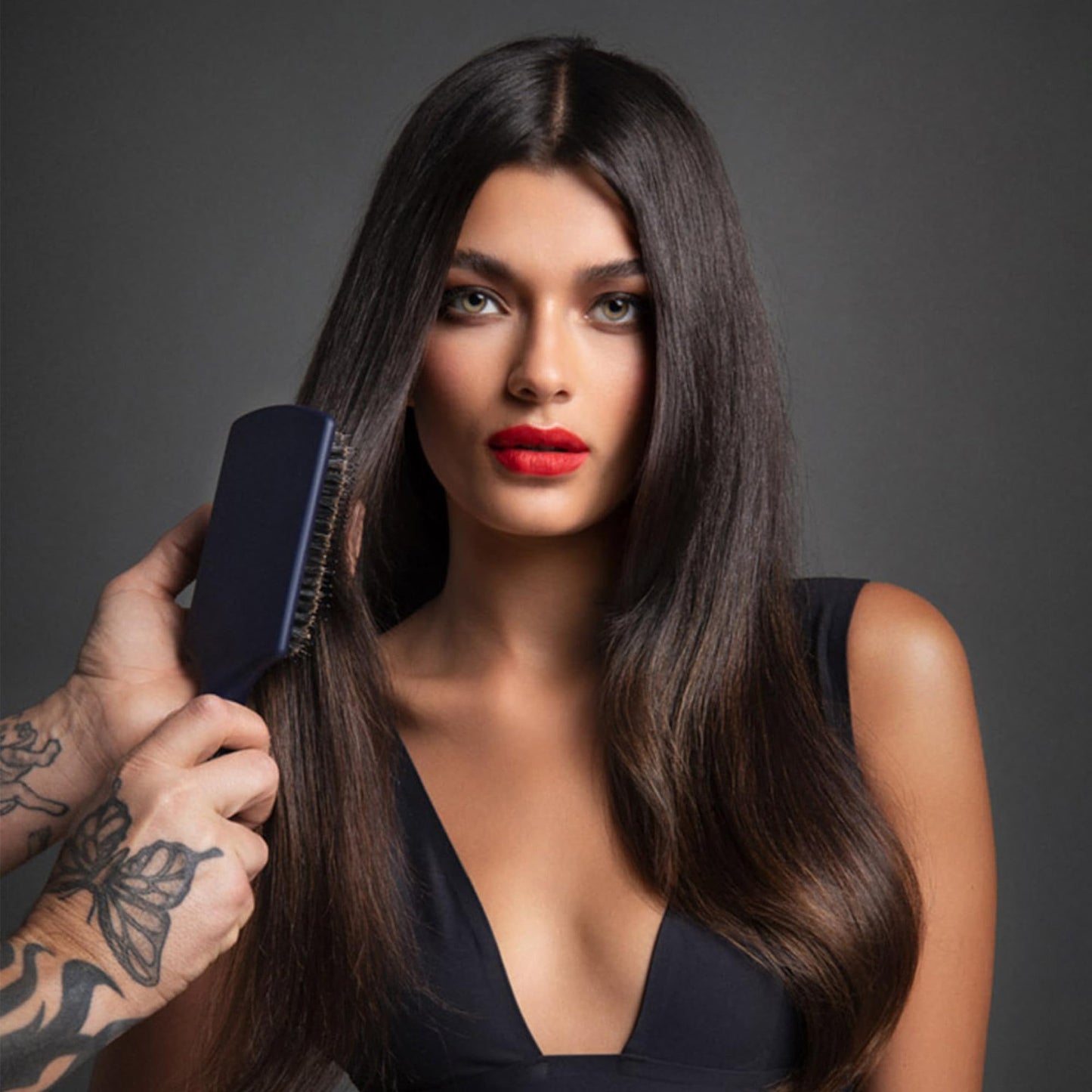 Fromm Intuition Glosser Smooth & Glossy Boar Bristle Paddle Brush, Detangles, Smoothes, and Massages Scalp to Distribute Oils for Shiny Healthy Hair