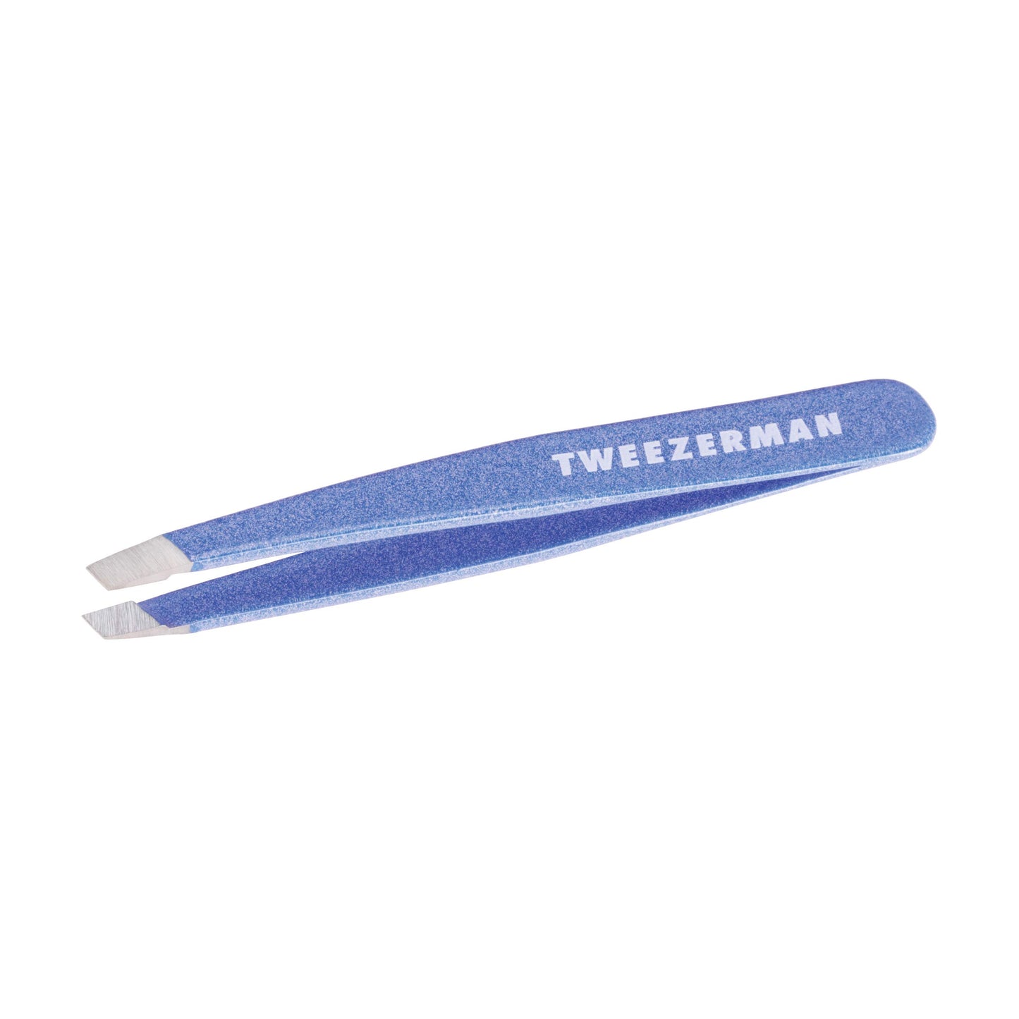 Tweezerman Mini Slant Tweezer - Tweezers for Eyebrows, Travel Tweezers for Eyebrows, Facial Hair (Granite Sky)