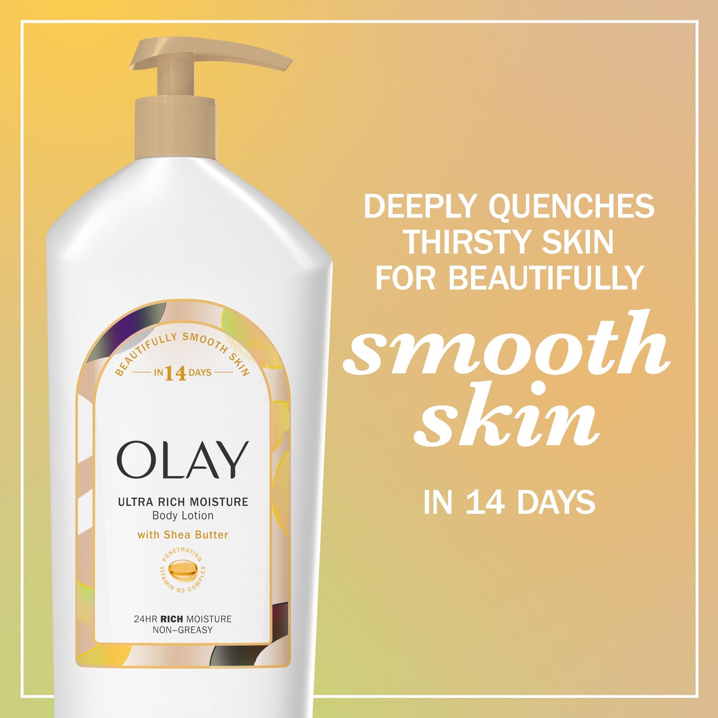 Olay Body Lotion for Women, Ultra Rich Moisture, 24hr Moisturizing & Deep Hydration, Absorbs Instantly, Penetrating Vitamin B3 Complex, For All Skin