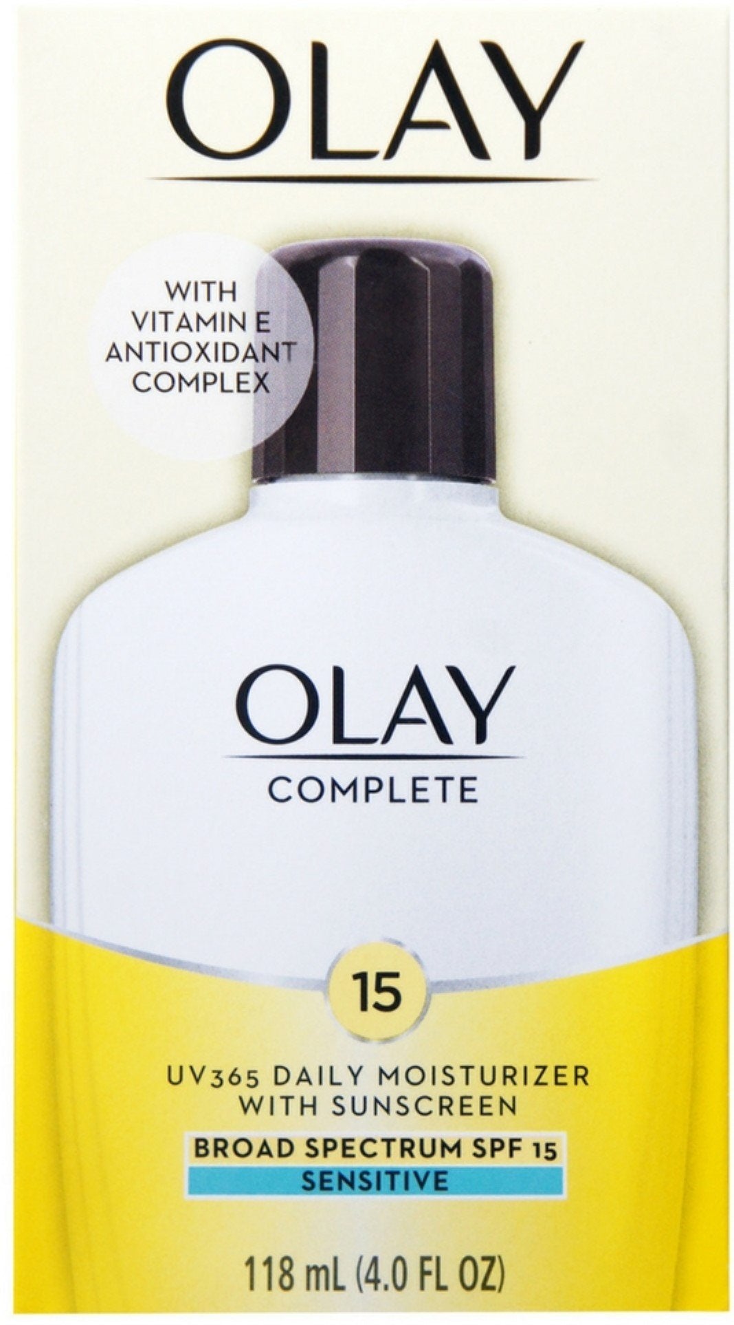 OLAY Complete All Day Moisturizer & Sunscreen SPF 15, Sensitive 4oz, 4 Pack