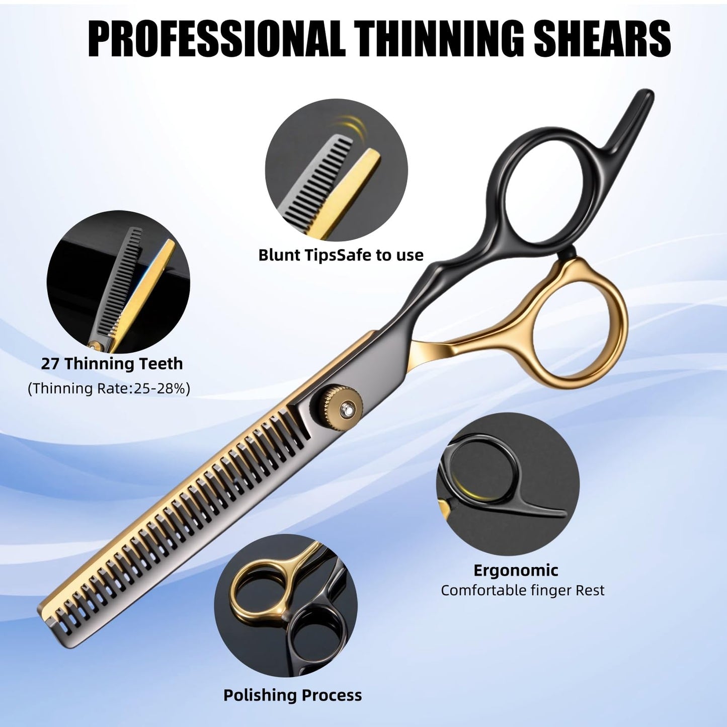 13 PCS Hair Cutting Scissors Shears Kits?Professional Haircut Scissors Kit with Cutting Scissors?6.5 Inches Hair Cutting Scissors Kit Beauty and Personal Care WFOEJEJ