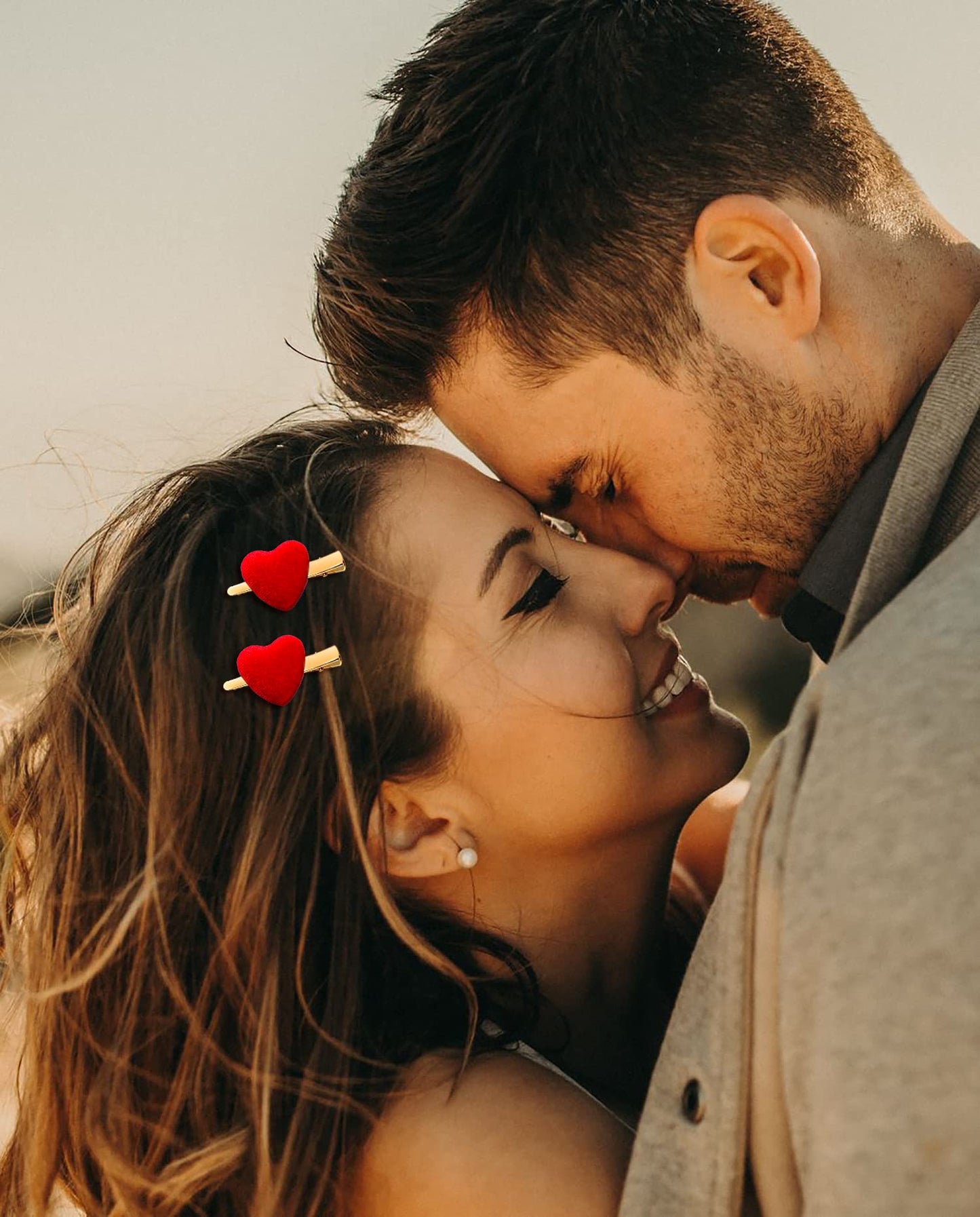 NVENF Valentine’s Day Heart Headband Sparkling Rhinestone Heart Hairbands Red Heart Hair Hoop Valentine’s Hair Accessory Wedding Birthday Party Gifts
