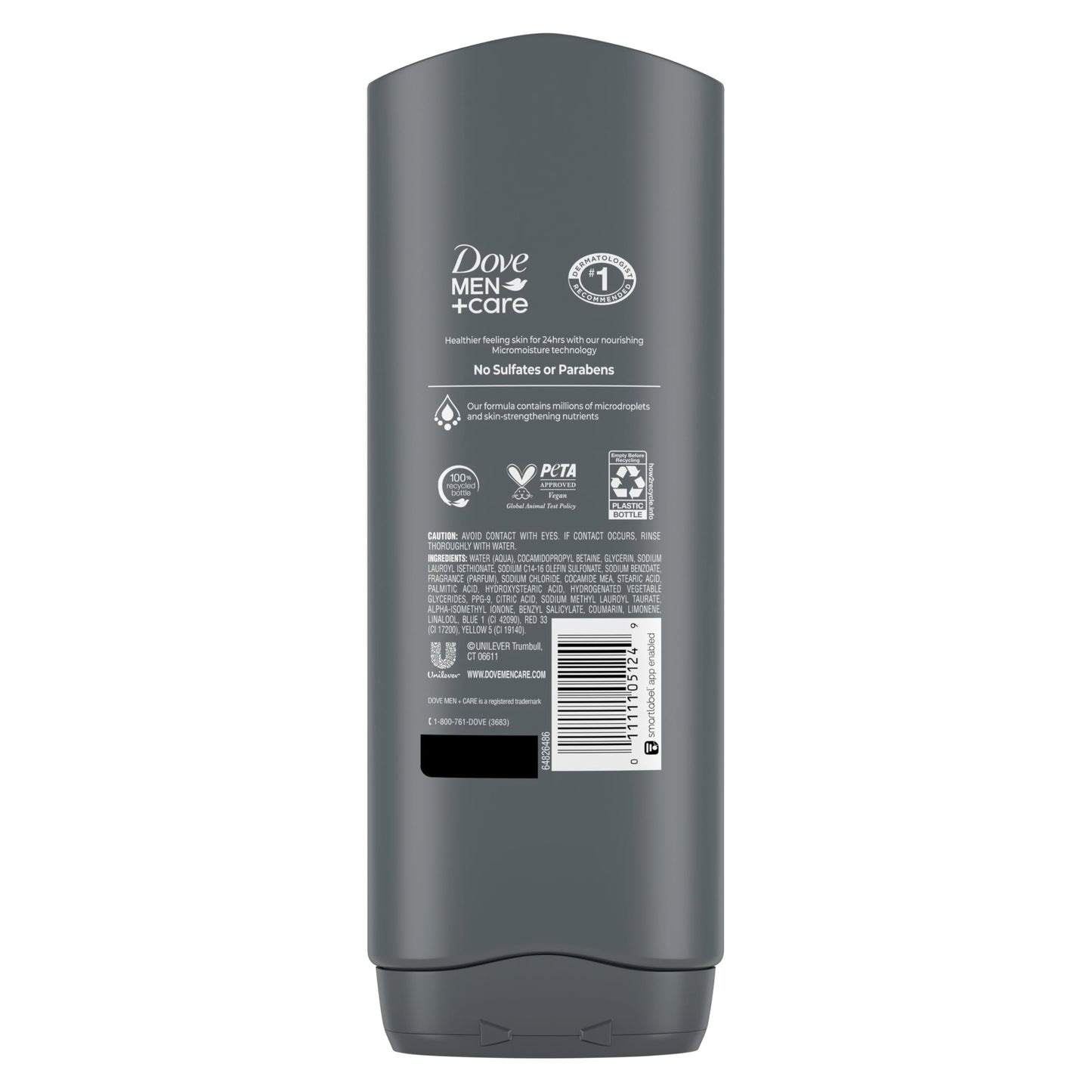 Dove Men+Care Body and Face Wash Hydrating Clean Comfort Body Wash for Men with 24-Hour Nourishing Micromoisture Technology 18 oz