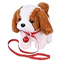 WorWoder Plush Saint Bernard Toy Puppy Electronic Interactive Pet Dog - Walking, Barking, Tail Wagging, Stretching Companion Animal for Kids (Saint…