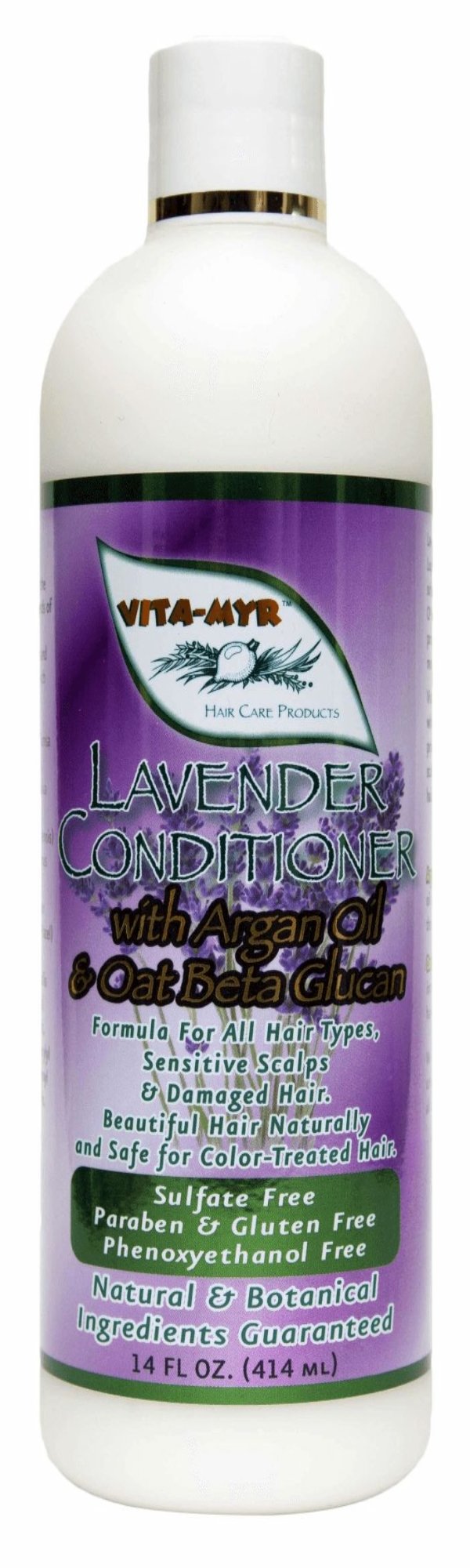 Vitamyr Lavender Care Set 16 Oz Natural Shampoo & 16 Oz Natural Conditioner Botanical Ingredients Vegan & Gluten Free Safe & Effective for all Hair
