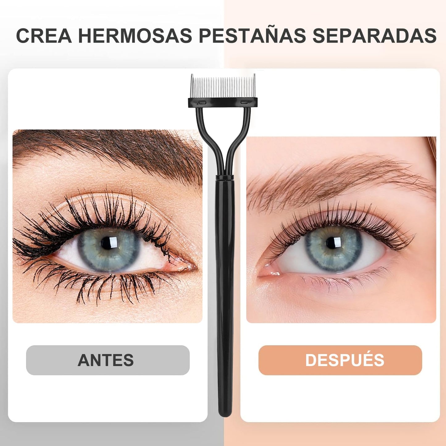 Eye Brow Brush Comb,Eyelash Comb Eyebrow Brush with Steel Needle Mascara Eyebrow Brush for Curling Iron with Eyelash Comb Makeup Brush Tool