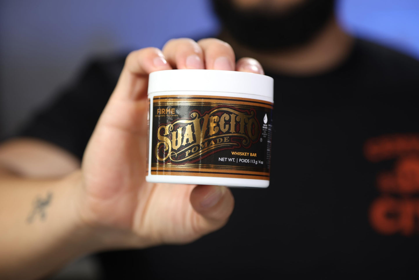 Suavecito Pomade Original Hold For Men 4 oz, 1 Pack - Medium Shine Water Based Wax Like Flake Free Hair Gel - Easy To Wash Out - All Day Hold For All