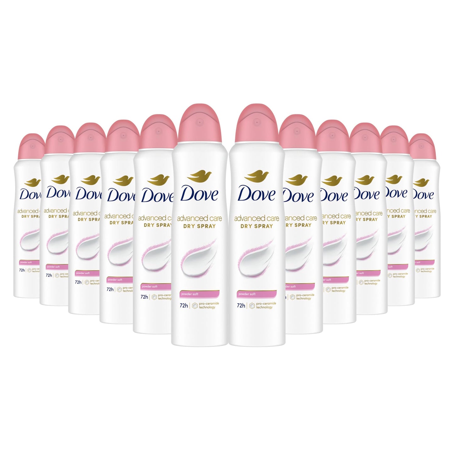 Dove Advanced Care Antiperspirant Deodorant Spray Powder Soft Pack of 12 to help skin barrier repair after shaving 72hour antiperspirant deodorant Beauty and Personal Care Dove