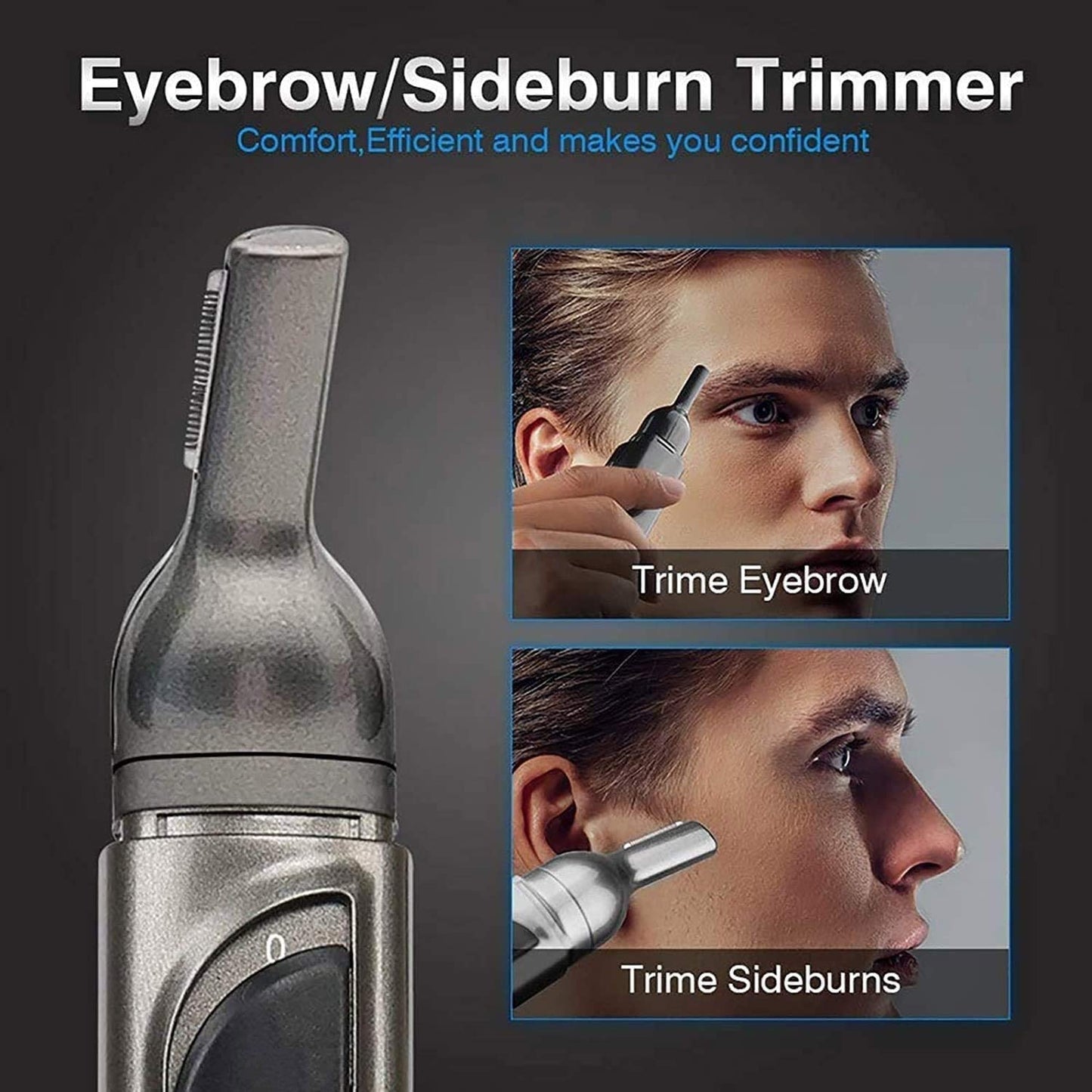 aiqiua Ear and Nose Hair Trimmer Clipper - Professional Painless Eyebrow and Facial, IPX7 Waterproof Easy to use, Unisex, Easy to Clean and Maintain Beauty and Personal Care aiqiua