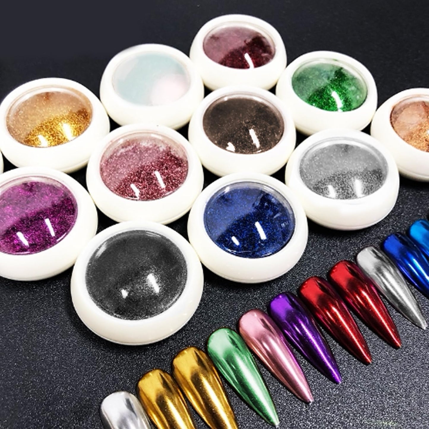 Holographic Mirror Gold White Pearl Chrome Nail Powder Kit Metallic Effect Dust UV Gel Red Silver Nail Chrome Pigment for Nails Set Art Decoration Beauty and Personal Care Vonrui