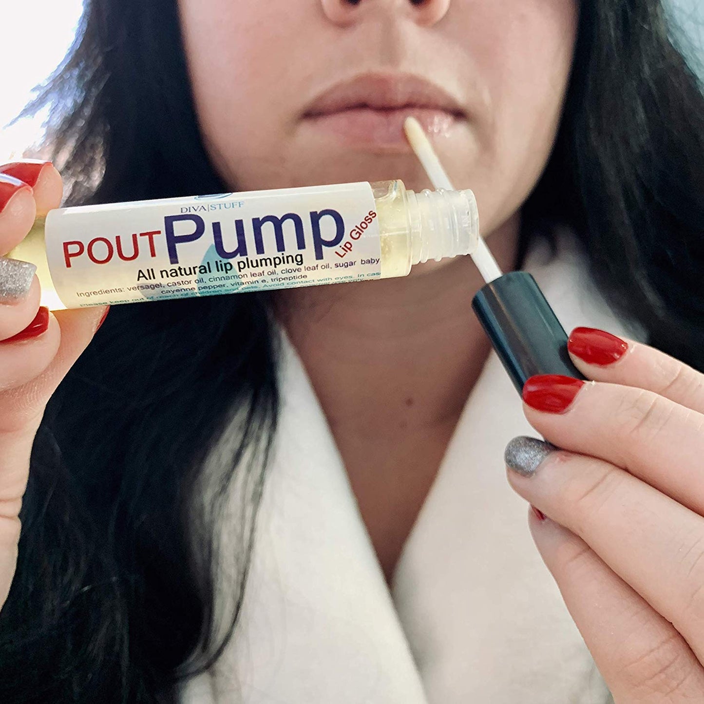 Diva Stuff Pout Pump, All Natural Lip Plumping & Conditioning Gloss