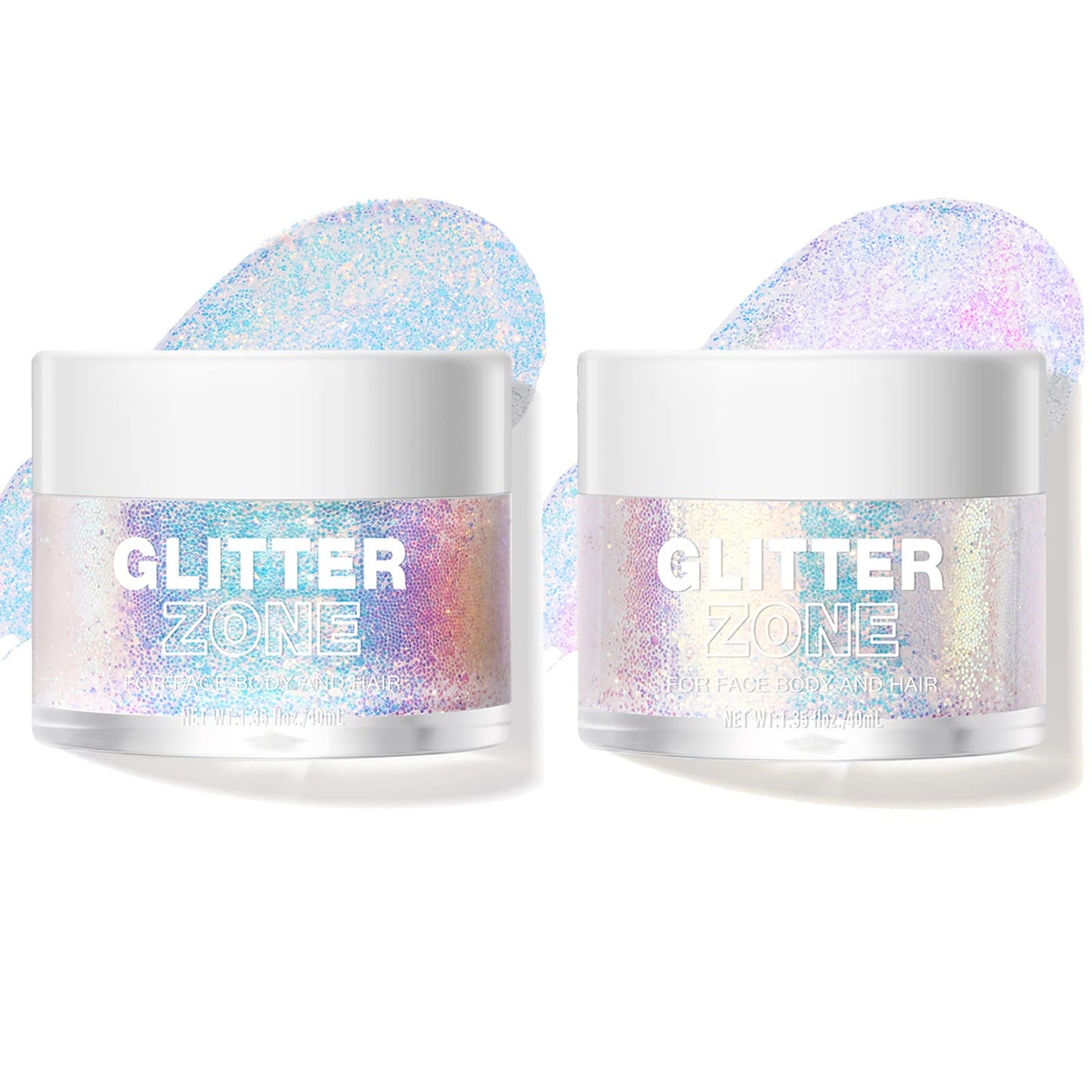 LANGMANNI Holographic Body Glitter Gel for Body, Face, Hair and Lip.Color Changing Glitter Gel Under Light. Vegan & Cruelty Free-1.35 oz (1# Golden