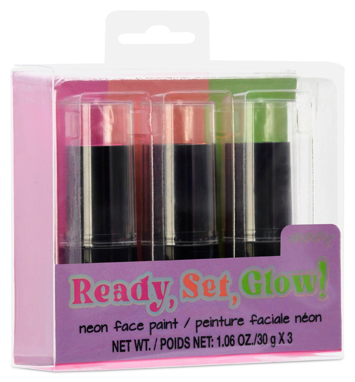 iscream Autumn Glam 3-piece Multicolor Sheer Neon Face Paint Stick Set