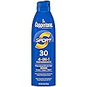 Coppertone Sport Sunscreen Spray SPF 30, Water Resistant Spray Sunscreen for Body, 5.5 Oz (Packaging May Vary)