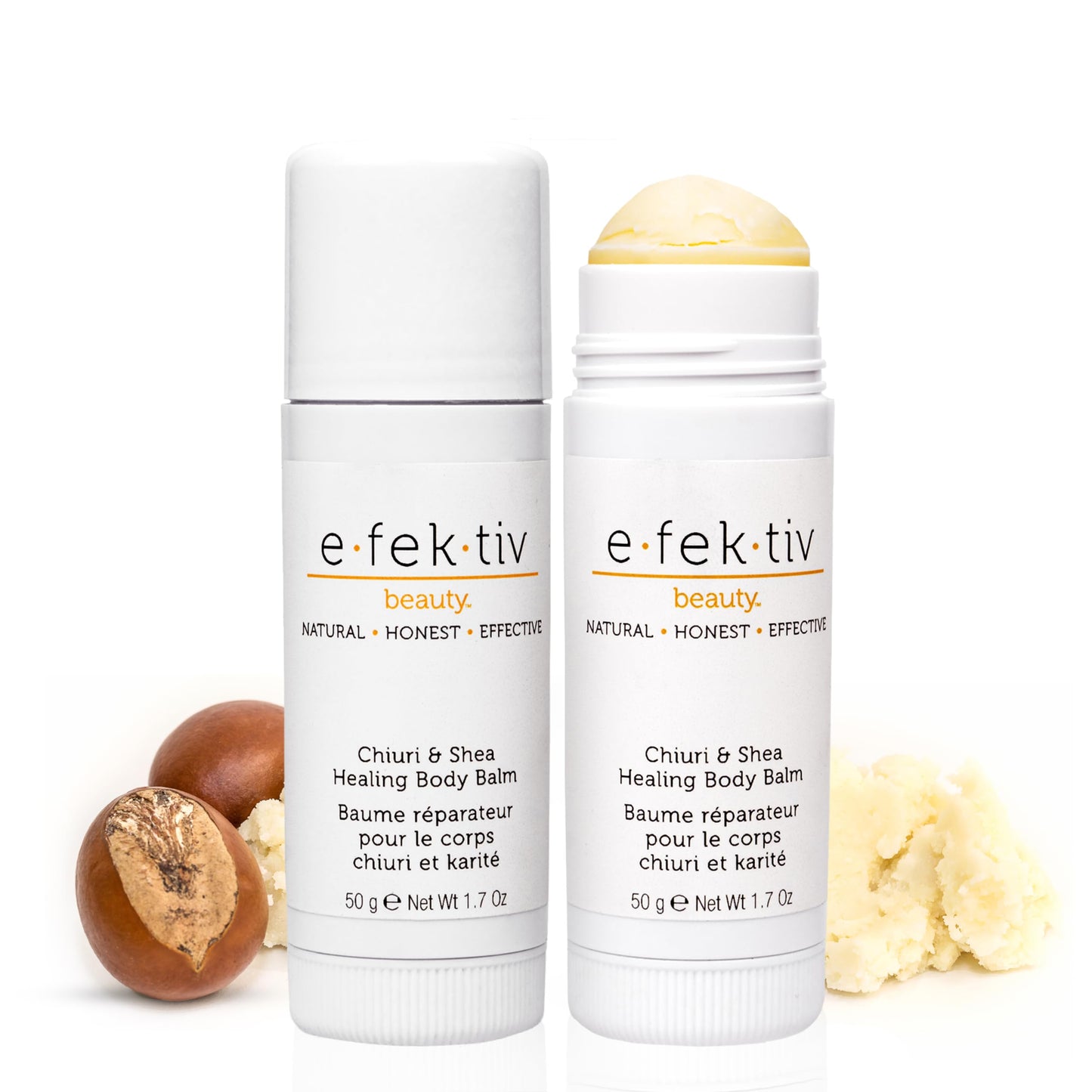 e.fek.tiv beauty Chiuri and Shea Healing Body Balm - Deep Moisturizing and Hydrating - Body Butter Hydrating Balm - Travel Size - Paraben-Sulfate Free