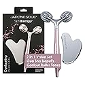 JAPONESQUE SKINTherapy Contouring Facial Tool V Roller for Lymphatic Drainage, Facial Massage, Relieves Tension and Improves Absorption of Skin Care