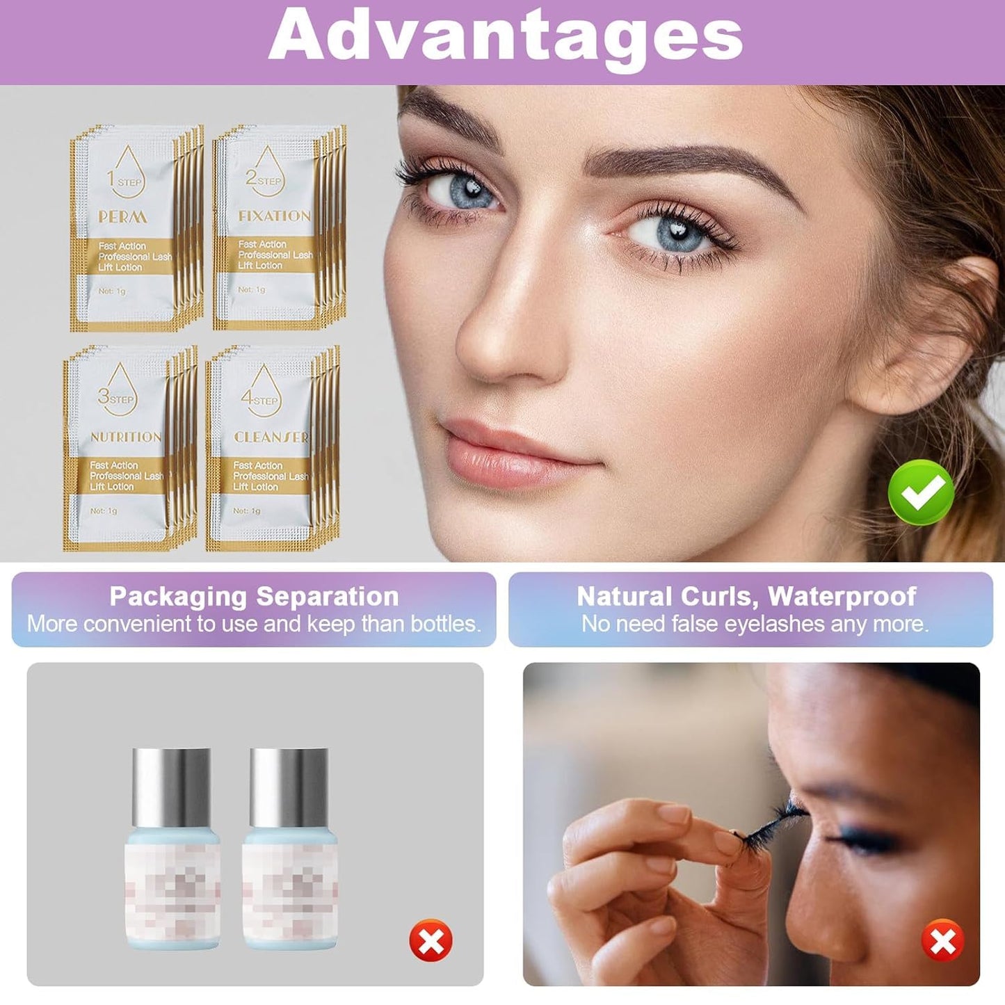 Lash Lift Kit, Eyelash Perm Kit, 5 Sets Lash Perm Kit Eyelash Lift Kit, Eyebrow Lamination Easy for Beginner, Professional Eyelash Curling Lash…