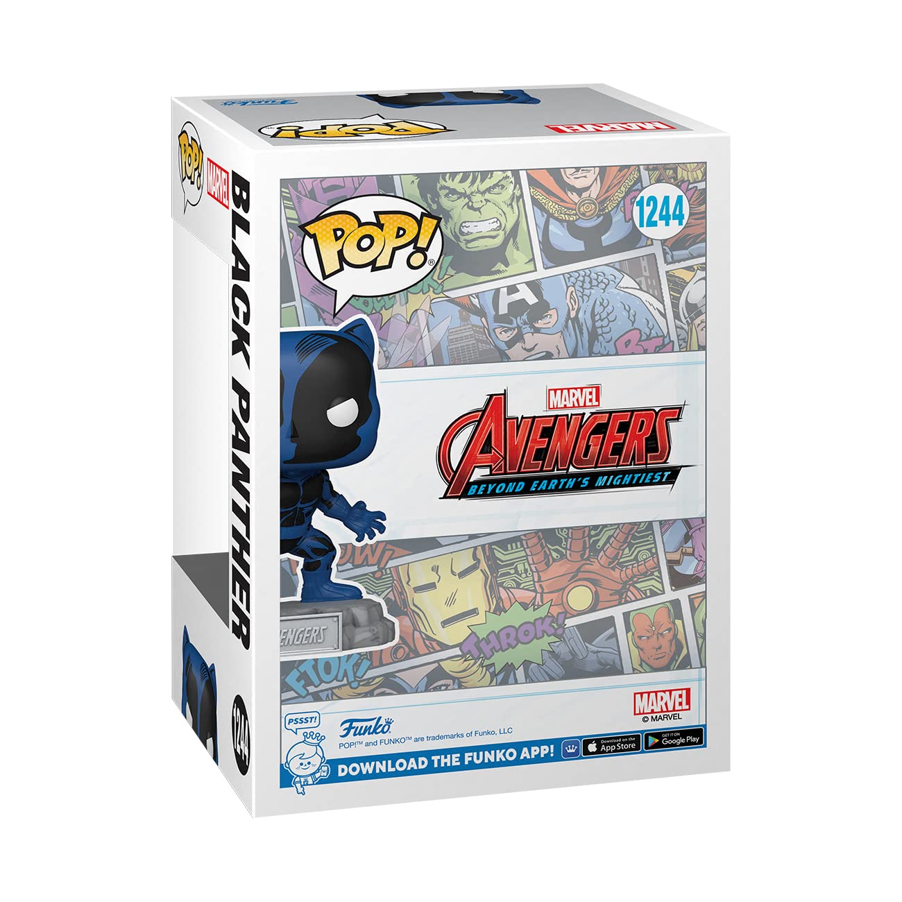 Funko Pop! & Pin: The Avengers: Earth's Mightiest Heroes - 60th Anniversary, Black Panther with Pin, Amazon Exclusive