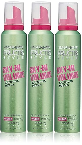 Garnier Fructis Style Sky-Hi Volume Mousse 6.4 Ounce (Extreme) (189ml) (3 Pack)