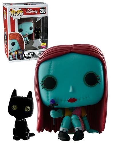 Funko POP! Nightmare Before Christmas Exclusive #209 Glow in the Dark, Flocked SEATED SALLY