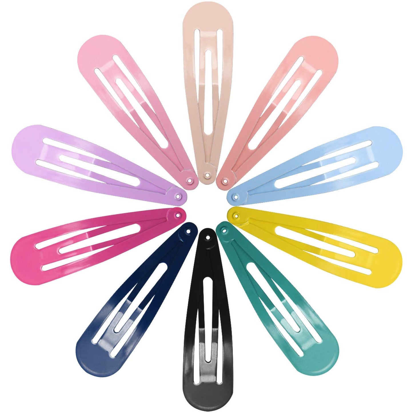 Snap Hair Clips for Women Girls, Funtopia 40 Pcs 7cm / 2.8 Inch Long No Slip Metal Hair Clips, Large Snap Hair Barrettes Hairpins for Thick Hair