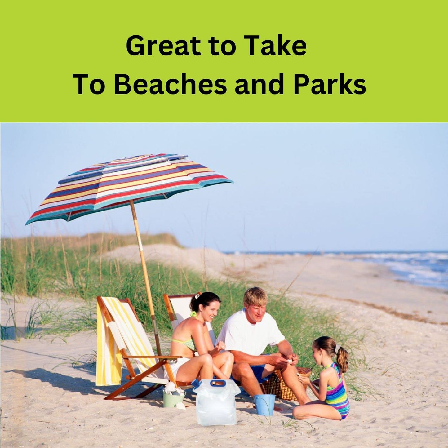 Camping Water Container - 2 Gallon Collapsible Water Jug, Perfect for Home, Travel, Survival - Portable