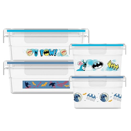 Snapware 8-Pc Plastic Food Storage Containers Set, 4.6-Cup & 3-Cup Meal Prep Containers with Lid, BPA-Free Lids with 4 Tab Locking Lids, Dishwasher…