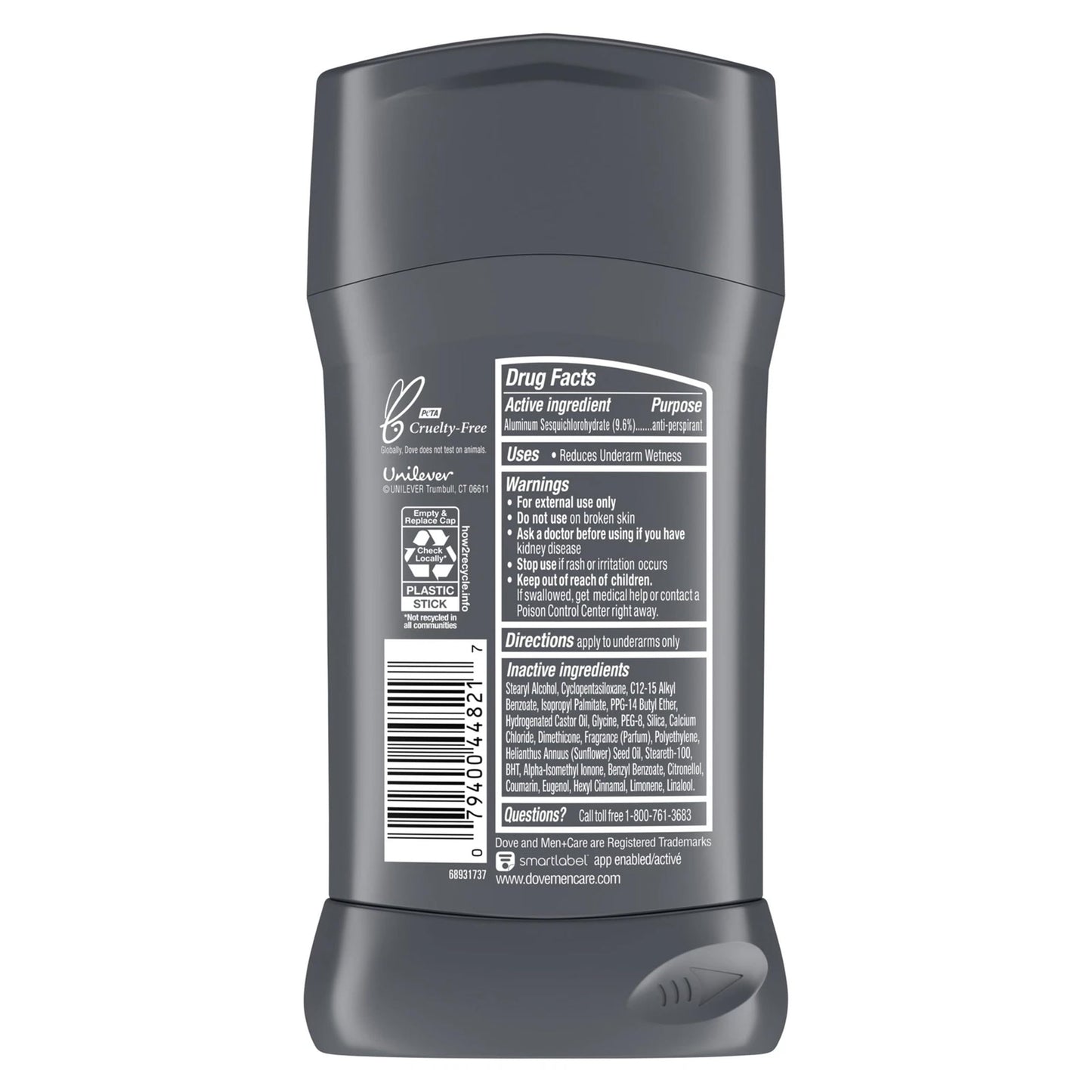 Dove Men+Care Deodorant Stick 4 Count Stain Defense Cool for Men, Anti-white Marks & Anti-yellow Stains with 72-hour Sweat and Odor Protection 2.7 oz Beauty and Personal Care DOVE MEN + CARE