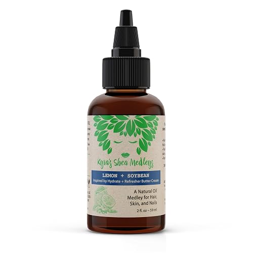 Multiuse Lemon + Soybean Oil Medley for Face, Body, and Hair - Natural Soya Bean Oil, Shea Nut Oil, Lemon Essential Oil, and Vitamin E - Seals in
