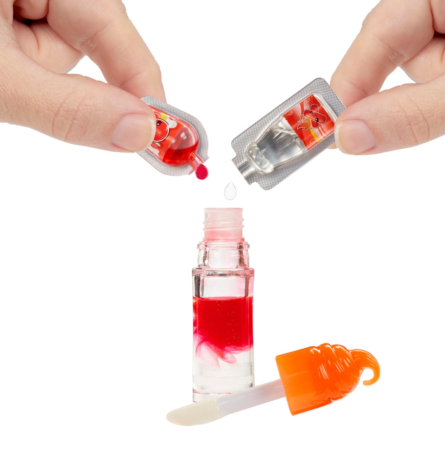 Yummiland Lip Gloss Doll - Amber Cinnamon, with DIY Lip Gloss Kit, Ages 4+