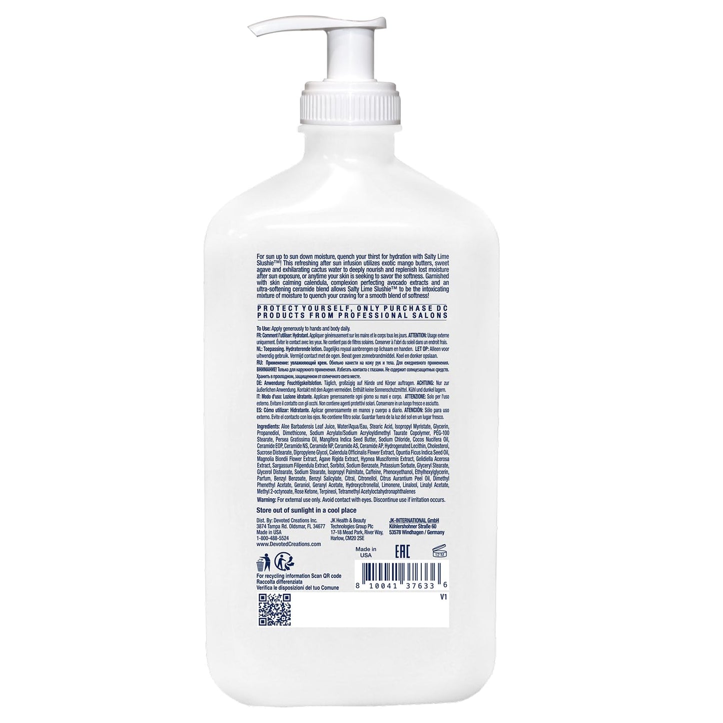 Devoted Creations Salty Lime Slushy - Skin Softening Super Smoothing After Sun Replenisher