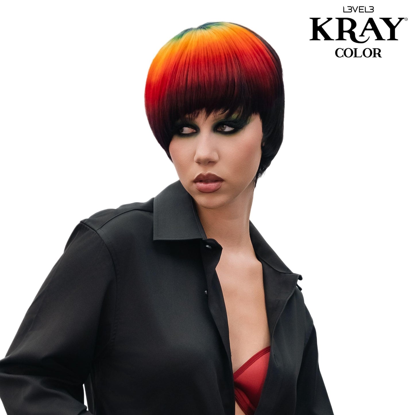 L3 - Level 3 Kray Semi Permanent Hair Color - Semi Permanent Hair Dye with Aloe Vera - Orange
