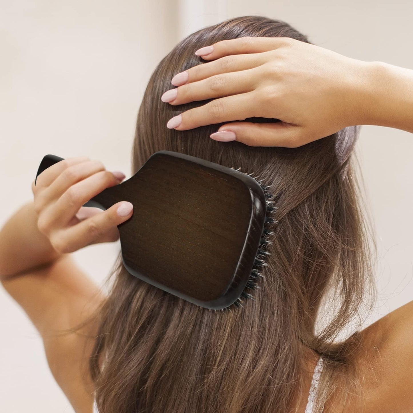 Norsewood Boar Bristle Hair Brush Set, Soft Bristle Detangler for Long, Short, Thin, Curly, Straight, or Wavy,Hairbrush for Enhancing Shine,Great