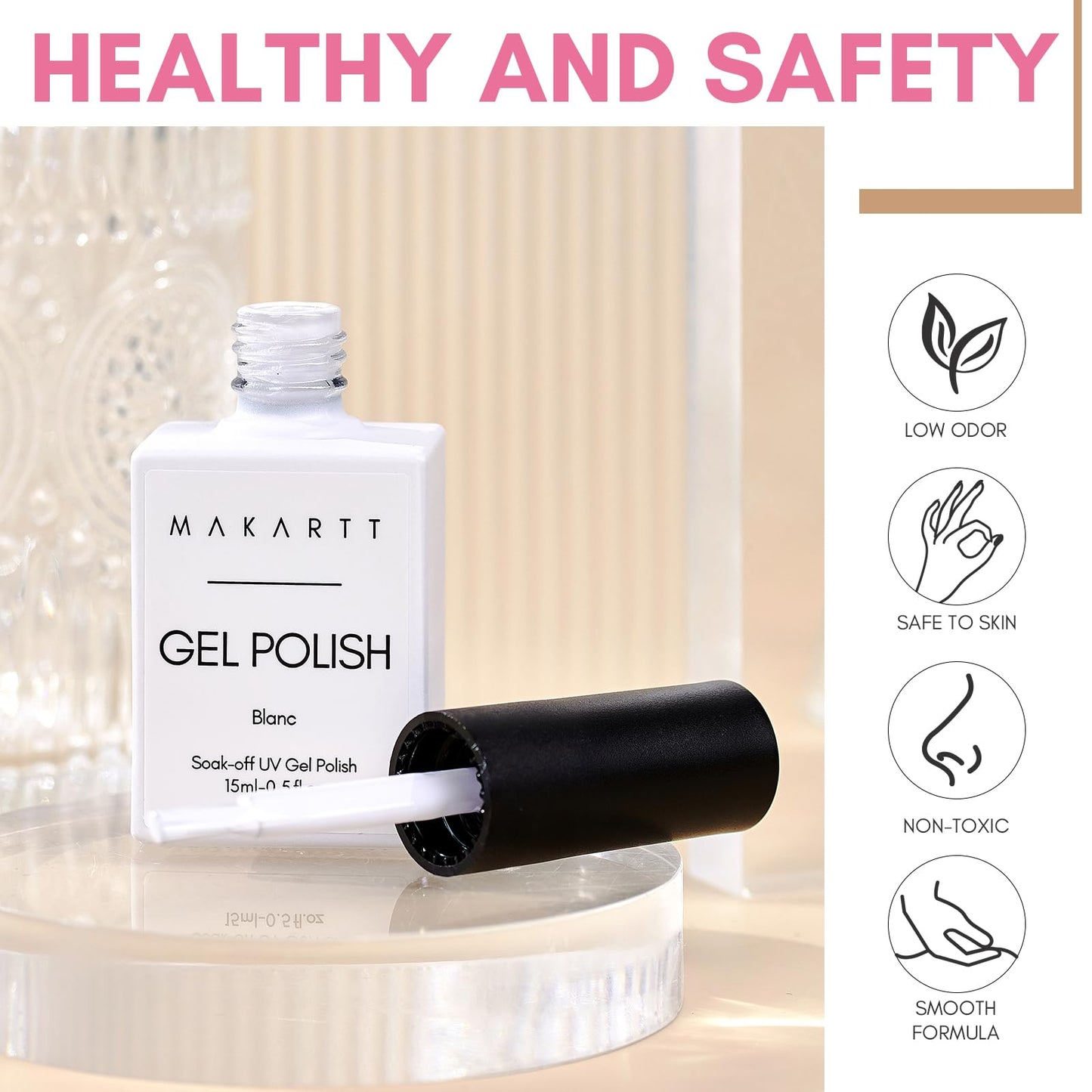 Makartt Glitter Gel Nail Polish - Flash Diamond Purple Reflective Gel, 15ml UV LED Soak Off for Nail Art Designs, DIY Home Salon Manicure, Sugar Beauty and Personal Care Makartt