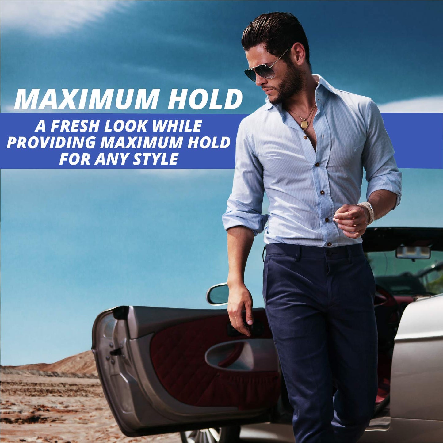 WBM Care Men Styling Hair Gel | Refreshing & Hydrating | for All Hair Types, 5.29 oz