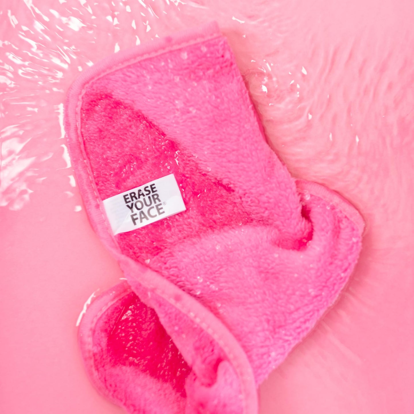 ERASE YOUR FACE Reusable Makeup Remover Cloths - Microfiber Face Towels to Cleanse & Remove Makeup - Water Activated for Sensitive Skin - Pink & Black