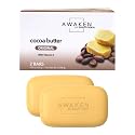 Awaken Cocoa Butter Bar Soap with Vitamin E, Moisturizing Body and Face Cleanser, Gentle Daily Bath Soap with Rich Creamy Lather, Nourishing Skincare