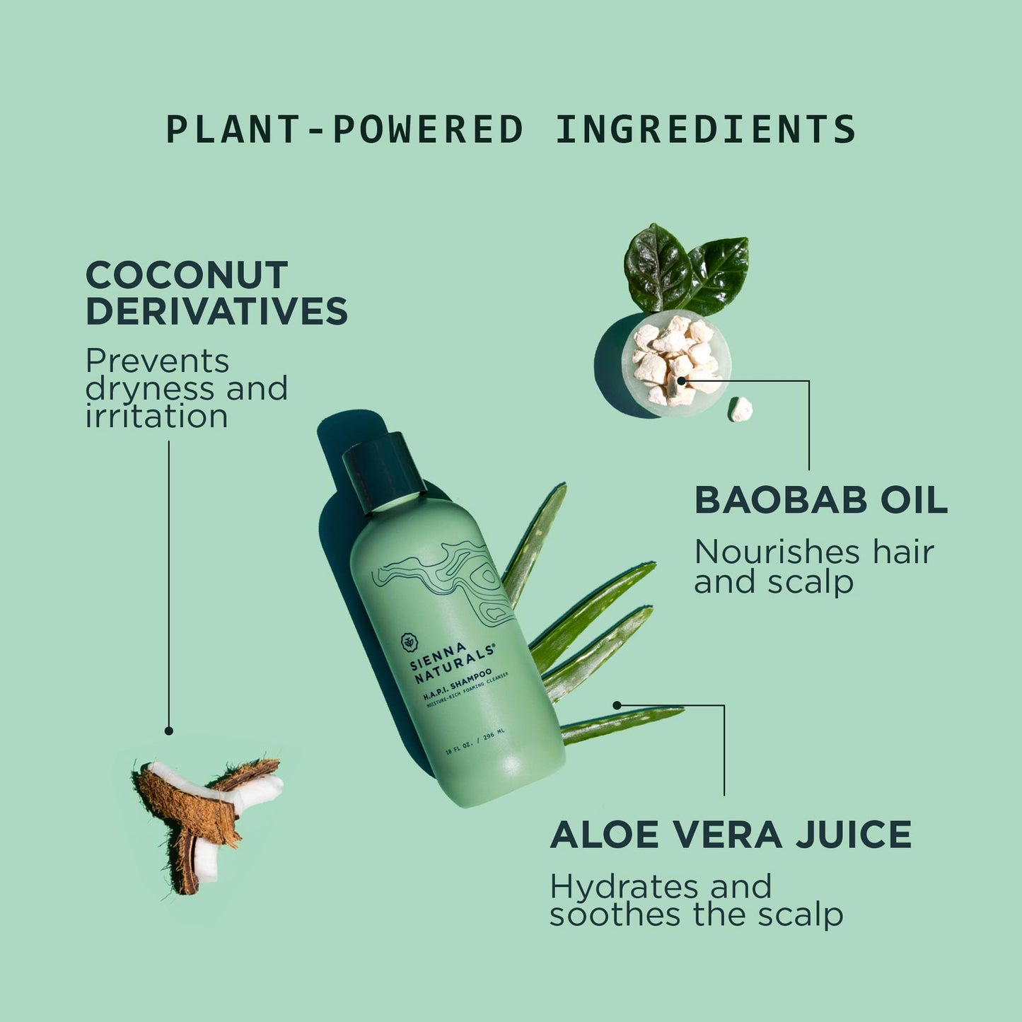 Sienna Naturals - H.A.P.I. Shampoo & Untangled Conditioner Bundle - Anti Frizz - Hydrating for Dry, Damaged, Curly & Color-Treated Hair